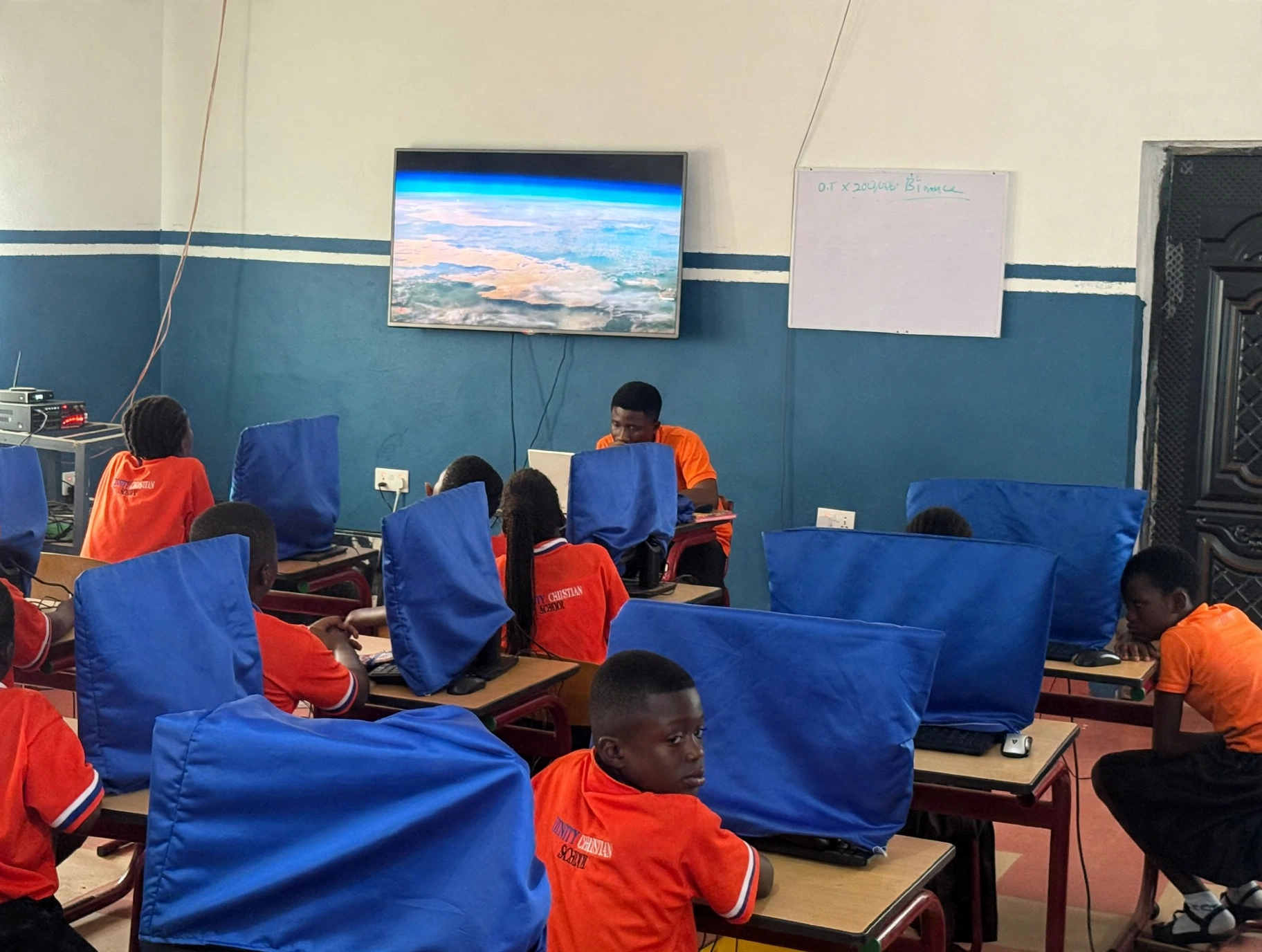 Pupils getting hands-on with computers in the ICT lab